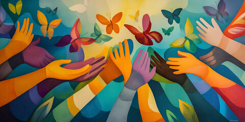 Wall Mural Celebrating Local Crafts and Artisan Cultural Heritage
