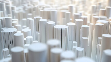 Fototapeta premium Abstract 3D background with creative modern design elements illustrating economic data and financial charts. High-quality, detailed visual for business, finance, and data analysis concepts.