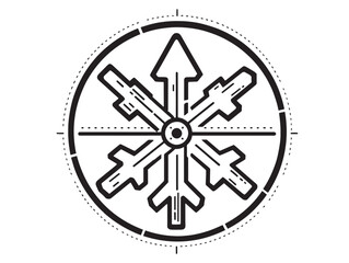 Taxiway Line Art Vector Design for Airport Maps