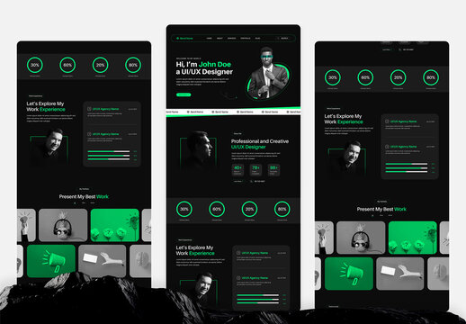 Freelancer Personal Portfolio Website Landing Page UI Design
