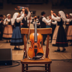 Fototapeta premium Violon et danses bretonnes