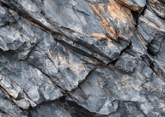 Close-up view of fractured rock texture.