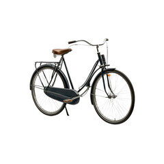 Classic Dutch Style Bicycle, Dark Blue with Brown Seat