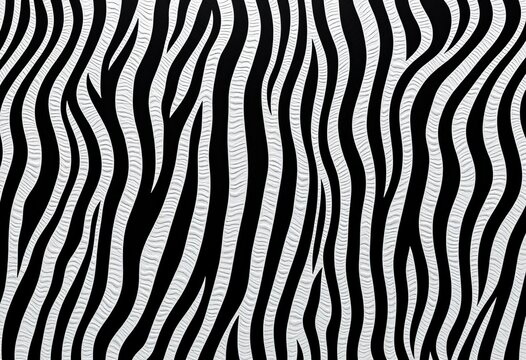 Monochrome zebra stripes with embossed tribal animal skin relief Seamless vector pattern for fabric, wallpaper,  pattern,  animal skin