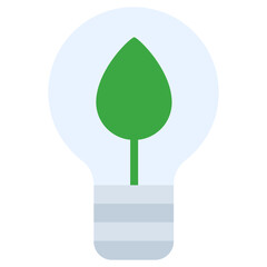Bulb Icon, Flat Design Style Icon Icon Symbol
