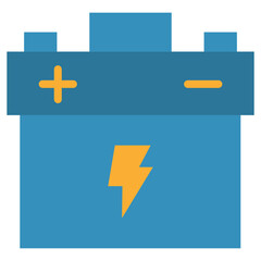 Accumulator Icon, Flat Design Style Icon Icon Symbol