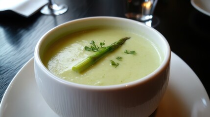 Creamy asparagus soup