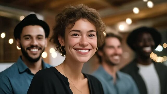 Team Brainstorming in a Loft Office with Digital Tools