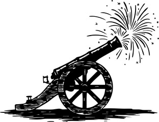 Historic cannon firing event battlefield outdoor setting close-up view celebrating heritage and tradition