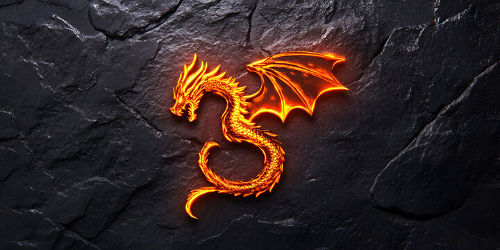 Welsh Dragon Symbol Mythical Emblem Fantasy Celtic Heritage