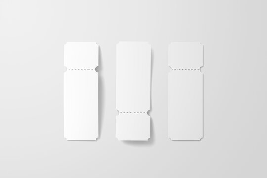 Three ticket top view mockup
