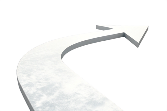 arrow sign on white background