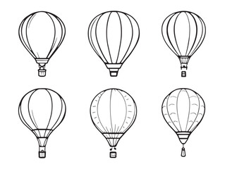 weather balloon line art drawing for educational use