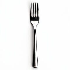 Simple Metal Fork Isolated on White Background for Culinary Use