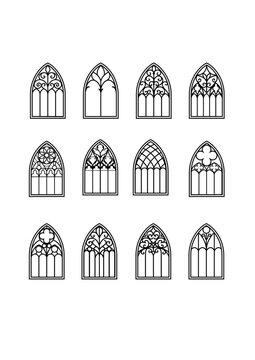 Gothic Cathedral Window frames
