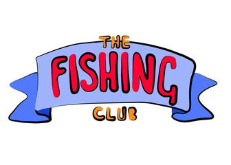 Illustration on a White background. It's a fishing club.