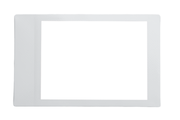 Mockup with an empty photo frame isolated on a white background