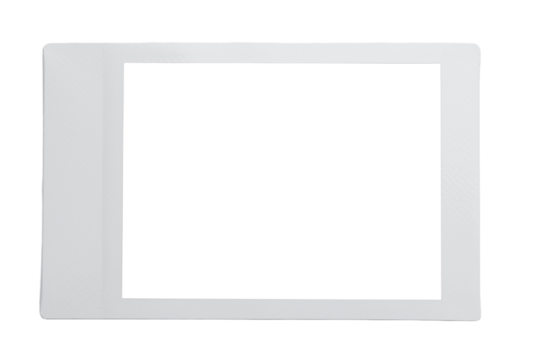 Mockup with an empty photo frame isolated on a white background