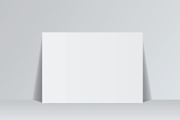 Realistic blank A4 format paper flyer mockup with shadow isolated. Sheet design template for presentation poster, newspaper, flyer, brochure, flier, business card, card, postcard, letter or invitation