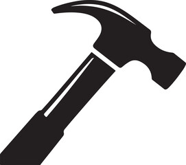 Hammer silhouette vector icon design.
