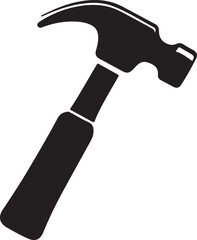 Hammer silhouette vector icon design.