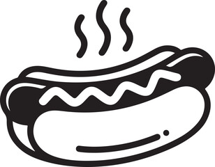 Hot dog sandwich vector icon