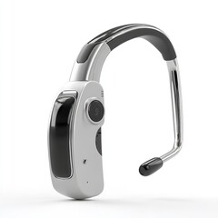 Buy wireless headset microphone silver black adjustable ergonomic comfortable sleek design for professional use