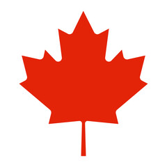 Red Maple Leaf. Vector illustration Canada Maple leaf isolated transparent background. Perfect element for canadian day poster t-shirt print copybook cover template design. EPS 10