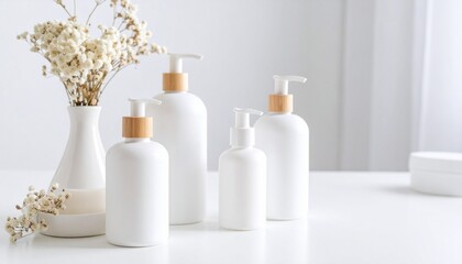 Elegance light soft white homemade cosmetics set of products for body care and bath a 