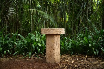wooden sign in the forest