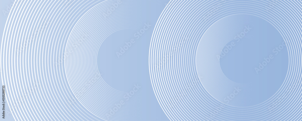 Poster modern abstract blue background with circle lines. geometric stripe line art design for poster, broc