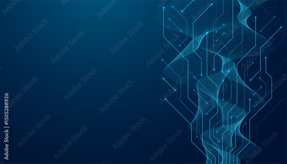 Poster motherboard technology abstract texture design. creative idea ai banner concept for internet technol