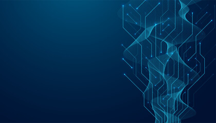 Motherboard technology abstract texture design. Creative idea AI banner concept for internet technology. Software coding. Digital concept for poster, cover, banner, header, web, presentation template.
