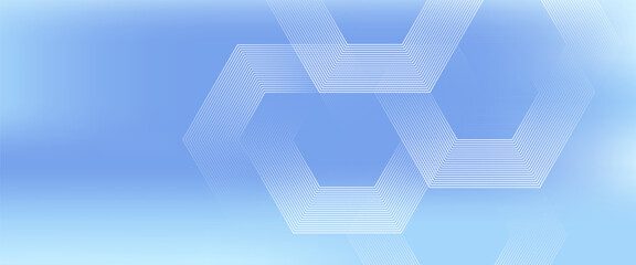 Modern medical or health care scientific abstract background with hexagons. Geometric stripe line art design for poster, brochure, cover, banner, header, website, presentation template
