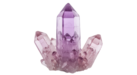 Isolated Cluster of Amethyst Crystals