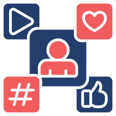 Social Proof glyph color icon