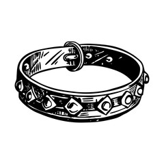 A vintage style illustration of classic choker 