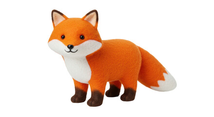 Isolated Orange Fox Toy