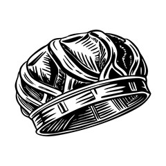 A vintage illustration showing decorative hairnet