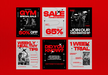 Black Bold & Bright Gym Social Media