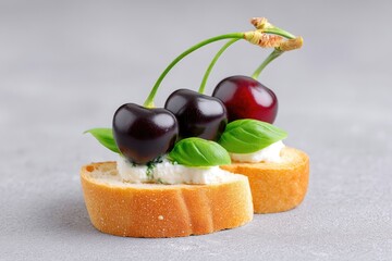 At a Cozy Brunch Caf&eacute; Retreat, You Can Indulge in a Delightful Dish Consisting of Charred Toast That is Generously Topped With Creamy Goat Cheese