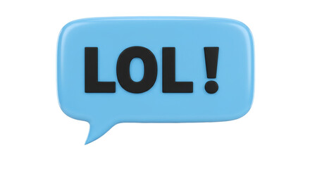 Isolated LOL Speech Bubble