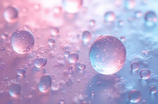 Transparent jelly texture with suspended geometric shapes, seamless

