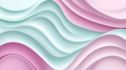 Soft flowing abstract vector background with pastel colors creating a calming wave effect