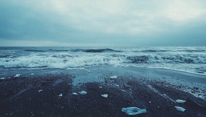 Human waste plastic waste pollutes the oceans