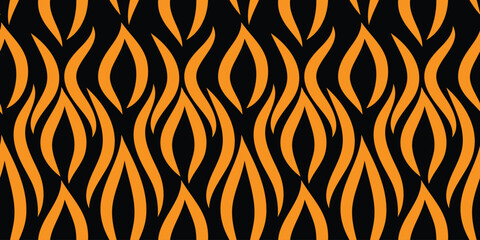 Abstract fire. Geometric seamless pattern. Vector illustration.