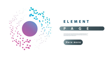 Modern dotted connect design. Abstract tech round background. Futuristic vector design. Technology trendy banner