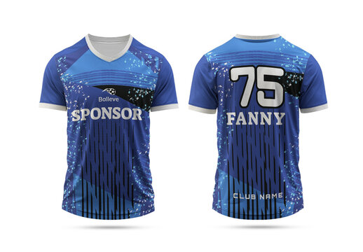 Half Sleeve Sports Jersey Design Layout