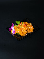 Shrimp Stir-fried with Salted Egg Sauce