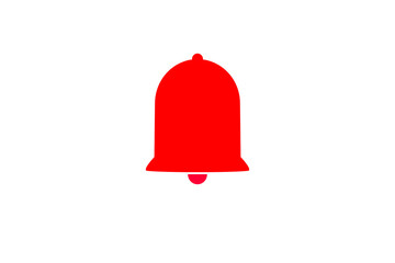 red bell on white background